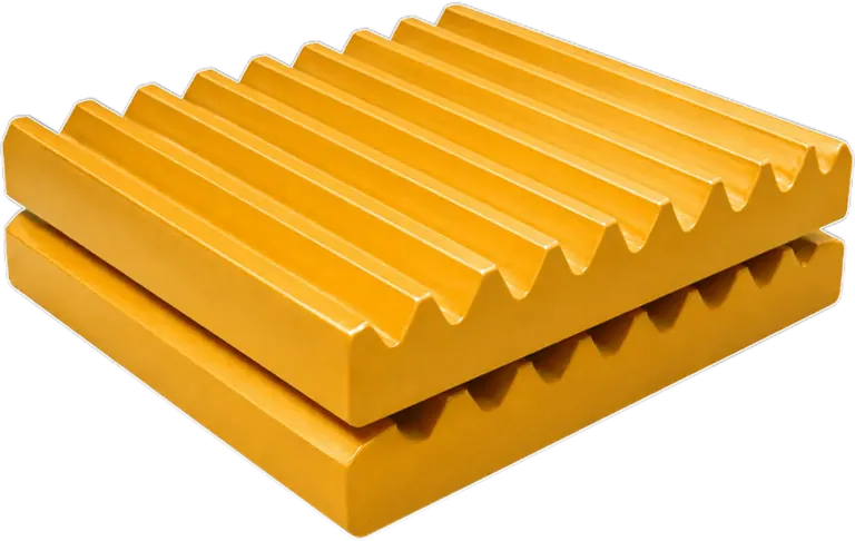 Fixed jaw plate in manganese steel
