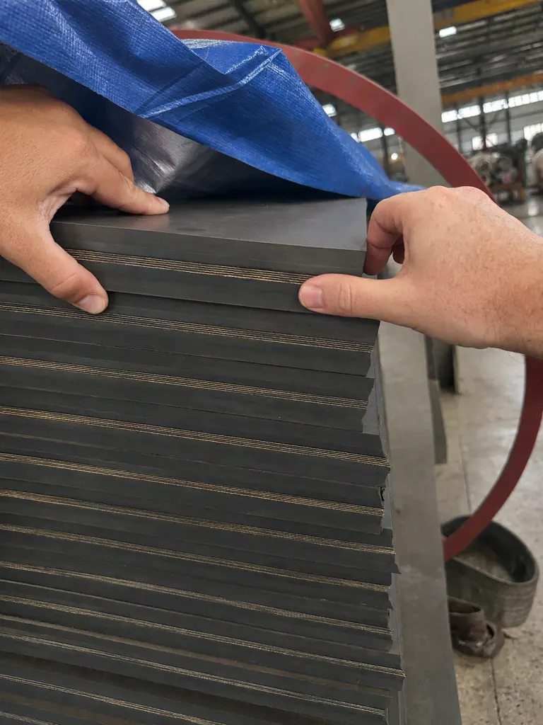 Belt curing in the vulcanising press