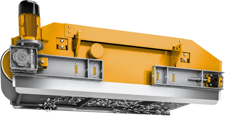 Magnetic separator over belt