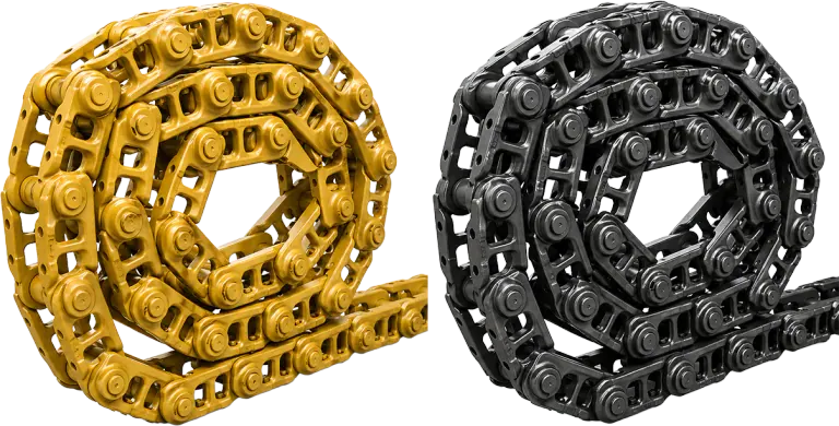 Track chain with deep-quench treatment