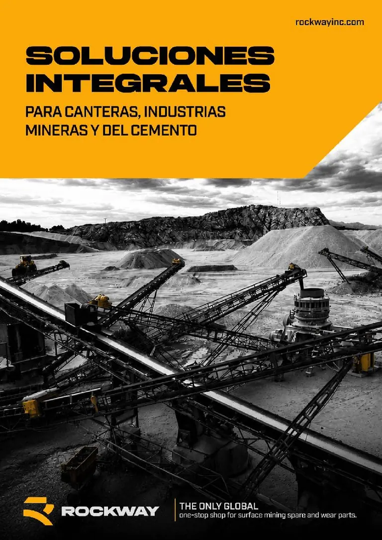 Rockway 2026 catalogue cover — Soluciones integrales para canteras, industrias mineras y del cemento