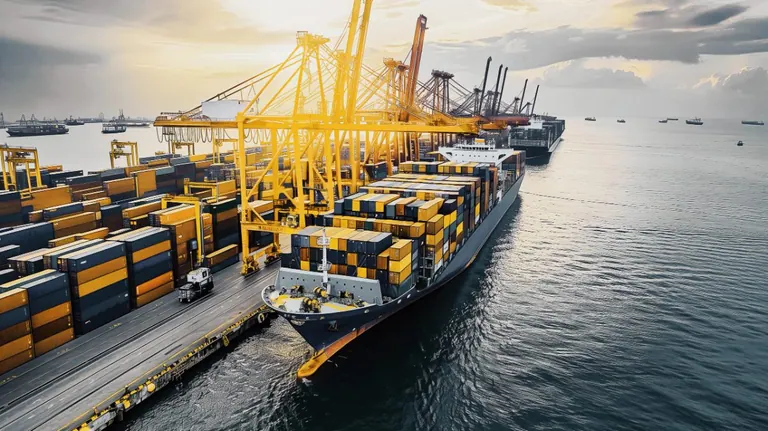 Bulk-handling port terminal with cranes