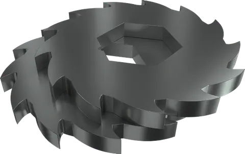 Twin-shaft shredder blade — alternative tooth configuration
